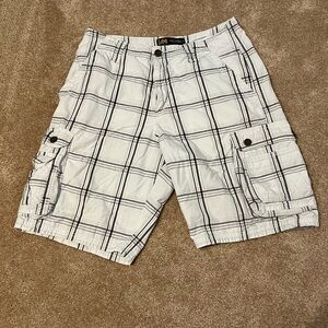 Lee, men’s black, stripped cargo shorts, Size 32